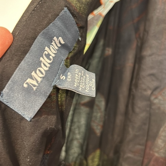 ModCloth Honolulu floral black ruffle cap sleeve tiered maxi dress small new - Picture 10 of 10